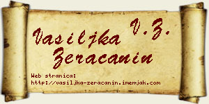 Vasiljka Žeračanin vizit kartica